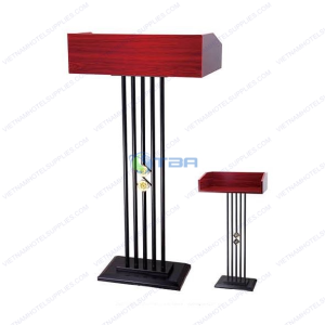Bục phát biểu kiểu Mỹ chân thép màu đen