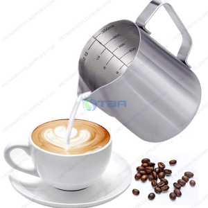 Ca đánh sữa inox có vạch đo thể tích 350ml
