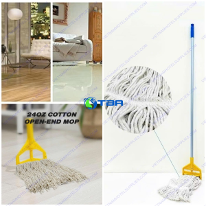 Cây lau sàn ướt đầu kẹp vàng cán nhôm ASIA-CLK03