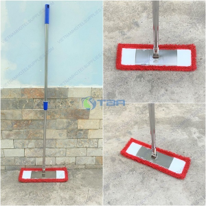 Cây lau bụi siêu sạch san hô đỏ bản inox 45cm