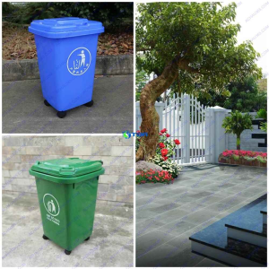 Thùng rác nhựa 60L xanh cho gia đình ASIA-TRNX60L
