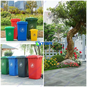 Thùng rác nhựa 120L HDPE chất lượng cao ASIA