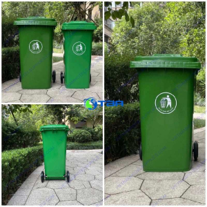 Thùng rác nhựa ASIA 240L có bánh xe nắp kín TRNXL240