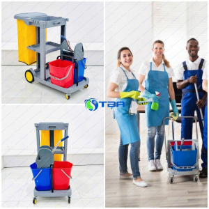 Xe dọn vệ sinh buồng phòng khách sạn ASIA170D