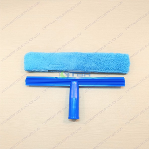 Đầu lau kính bông tai thỏ sợi microfiber màu xanh