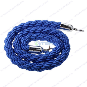 Dây thừng bện màu xanh móc trắng cho trụ chắn