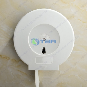 Hộp giấy vệ sinh cuộn tròn bằng nhựa màu trắng