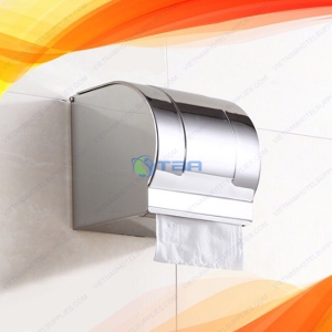 Hộp đựng giấy vệ sinh inox cuộn tròn cỡ nhỏ