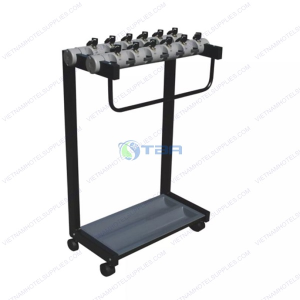 Kệ để ô dù khách sạn 12 ô có khóa và bánh xe