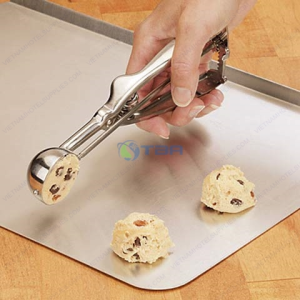 Muỗng xúc kem ly viên tròn bằng inox tay bấm
