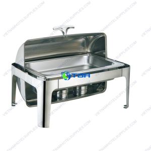 Nồi hâm buffet chữ nhật chân cao 1 ngăn