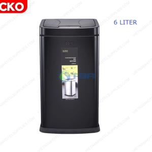 Thùng rác cảm biến màu đen 6L #CK9915-6B