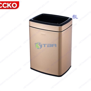 Thùng rác chữ nhật CCKO vàng đồng 6L #CK9906-6T