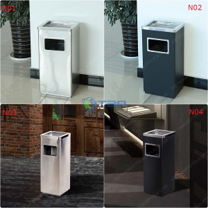 Thùng rác gạt tàn cửa trước đặt tiền sảnh