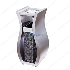 Thùng rác inox trang trí Á Châu đặt sảnh A023W