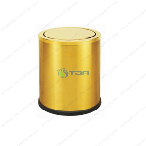 Thùng rác inox cao cấp nắp lật mạ vàng A300G
