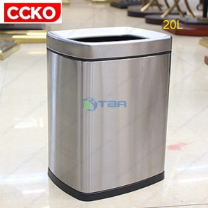 Thùng rác inox chữ nhật CCKO 2 lớp 20L #CK9906-20