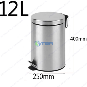 Thùng rác inox đạp chân 12L