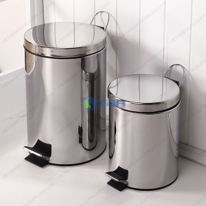 Thùng rác inox đạp chân đặt phòng toilet