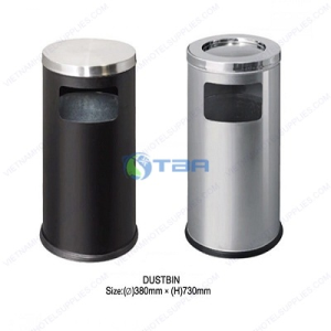 Thùng rác inox tròn gạt tàn cửa trước GTA380