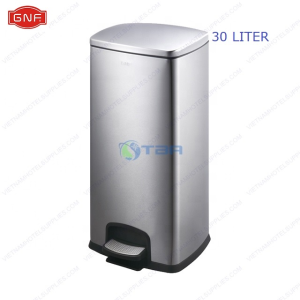 Thùng rác inox vuông cao cấp 30L #GNFSJ30