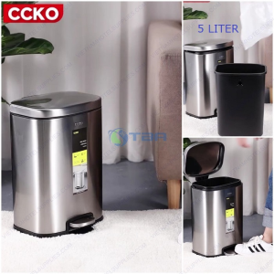 Thùng rác inox vuông cao cấp 5L #CK9934-5