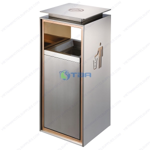 Thùng rác Nano inox vuông cao cấp ASIA102