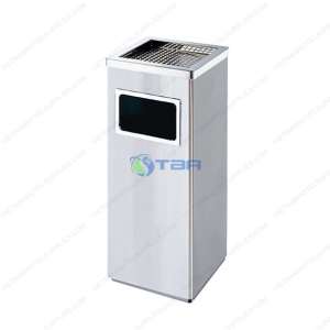 Thùng rác inox vuông gạt tàn cửa trước V240W