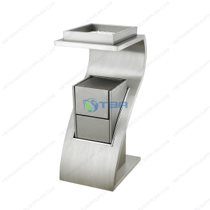 Thùng rác inox vuông hình chữ Z - A047S