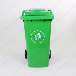 Thùng rác nhựa công cộng màu xanh 120L