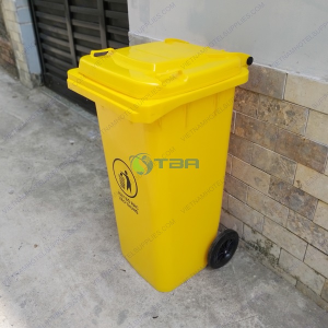 Thùng rác nhựa màu vàng 120L