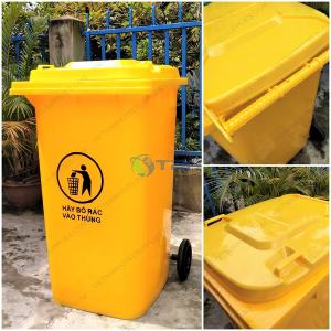 Thùng rác nhựa màu vàng 240L