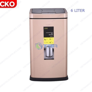 Thùng rác vuông cảm biến màu đồng 6L -CK9915-6T
