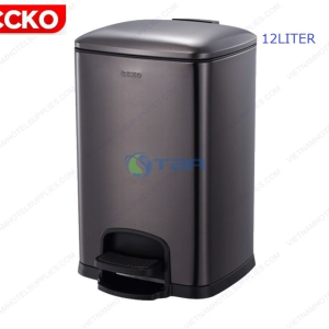 Thùng rác vuông cao cấp màu đen 12L #CK9934-12B