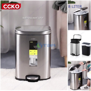 Thùng rác vuông inox cao cấp 8L #CK9934-8