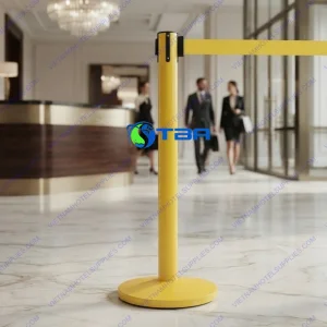 Trụ chắn phân làn màu vàng chuyên dụng tòa nhà