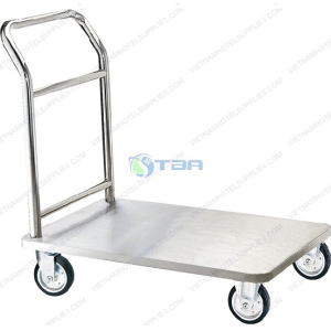 Xe đẩy hàng và hàng lý đa năng inox trắng cao cấp