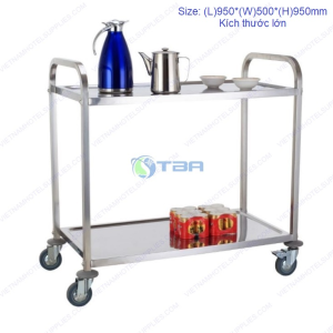 Xe chở thức ăn đồ uống inox 2 tầng A500