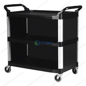 Xe đẩy phục vụ bàn ăn cao cấp có bửng che