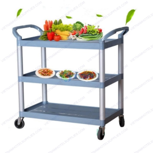 Xe đẩy thức ăn bằng nhựa ba tầng chất lượng cao