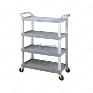 Xe đẩy phục vụ dọn vệ sinh đa năng 4 tầng  A015G