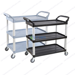 Xe đẩy thức ăn khay nhựa khung hợp kim nhôm
