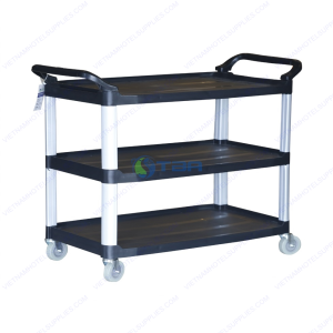 Xe đẩy thức ăn nhựa màu đen cỡ lớn A505B