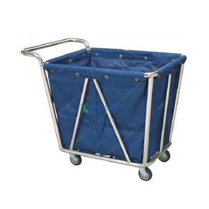 Xe thu gom đồ giặt ủi (là) khung inox có tay đẩy