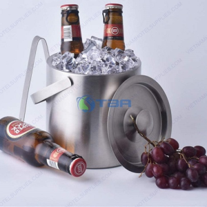 Xô đá inox 2 lớp nhà hàng quán bar club A004P