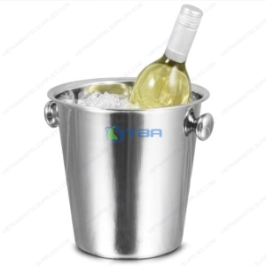 Xô đá inox ướp lạnh rượu quai núm A102